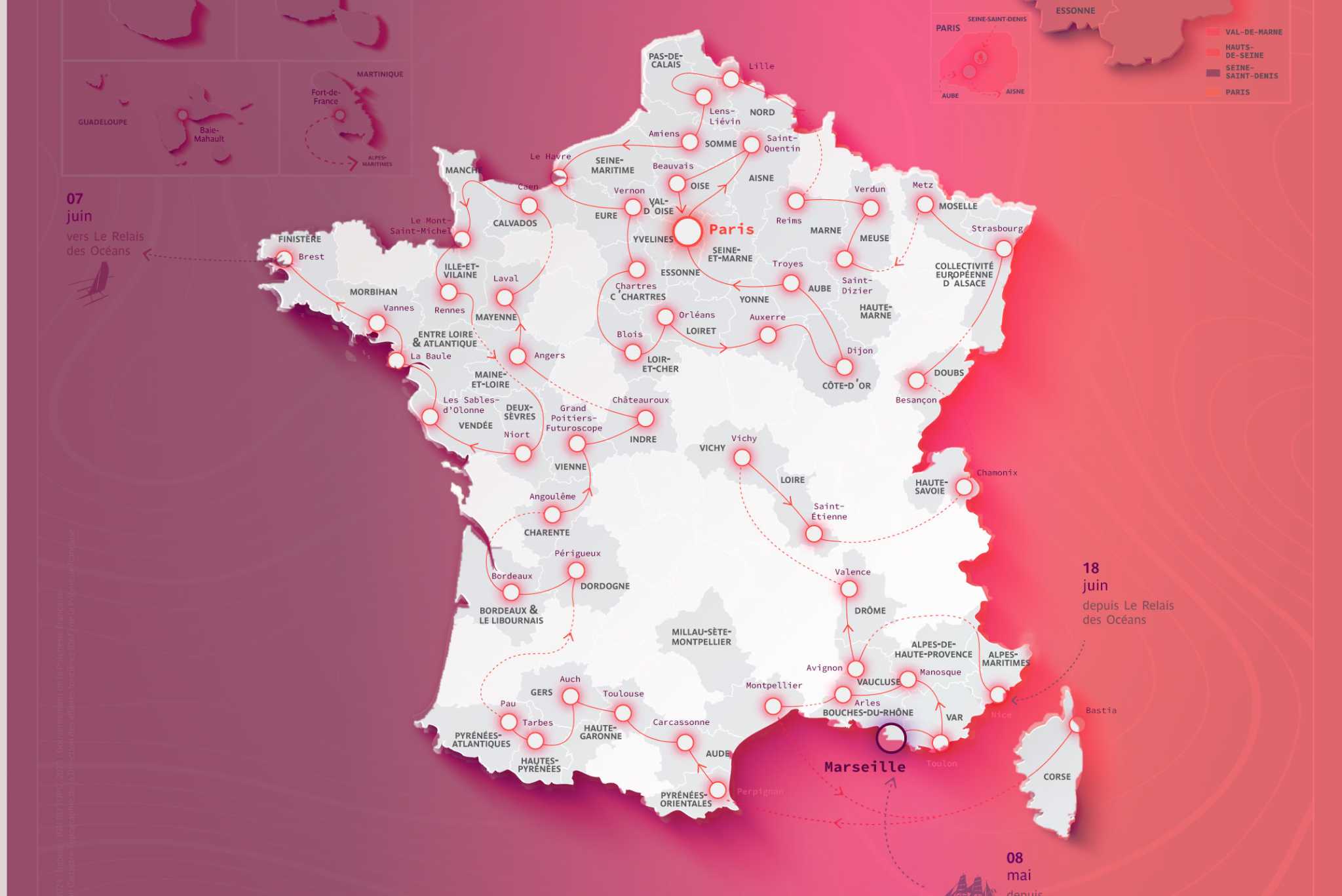 , Parcours de la Flamme Olympique 2024, découvrez la carte des étapes dans toute la France